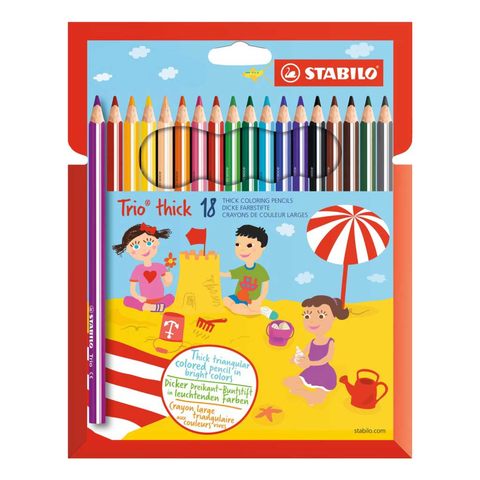 Stabilo Trio Thick Pencil 18 Pcs Wallet