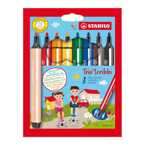Stabilo Fibre - Tip Pens 8 Colors