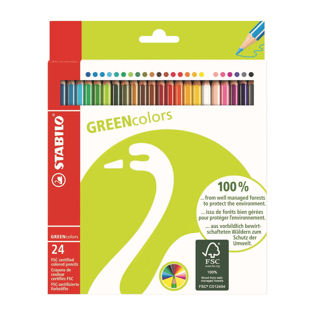 Stabilo Wooden Pencils Green Color