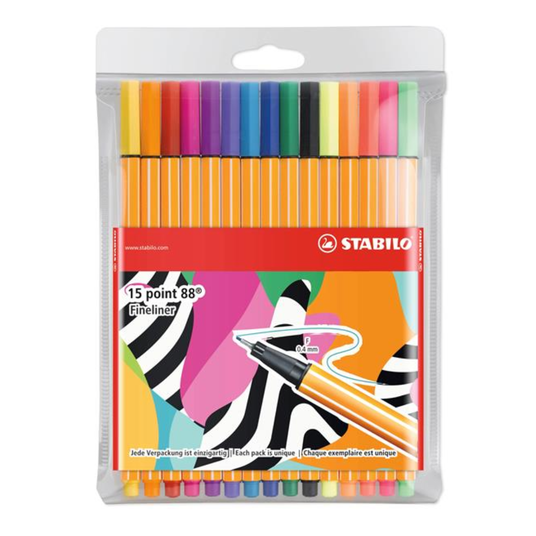 Stabilo Point 88 Pen Set Of 15  8815-3