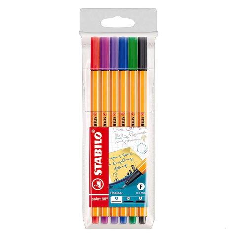 Stabilo Fineliner Point 88 Pen Set Of 6