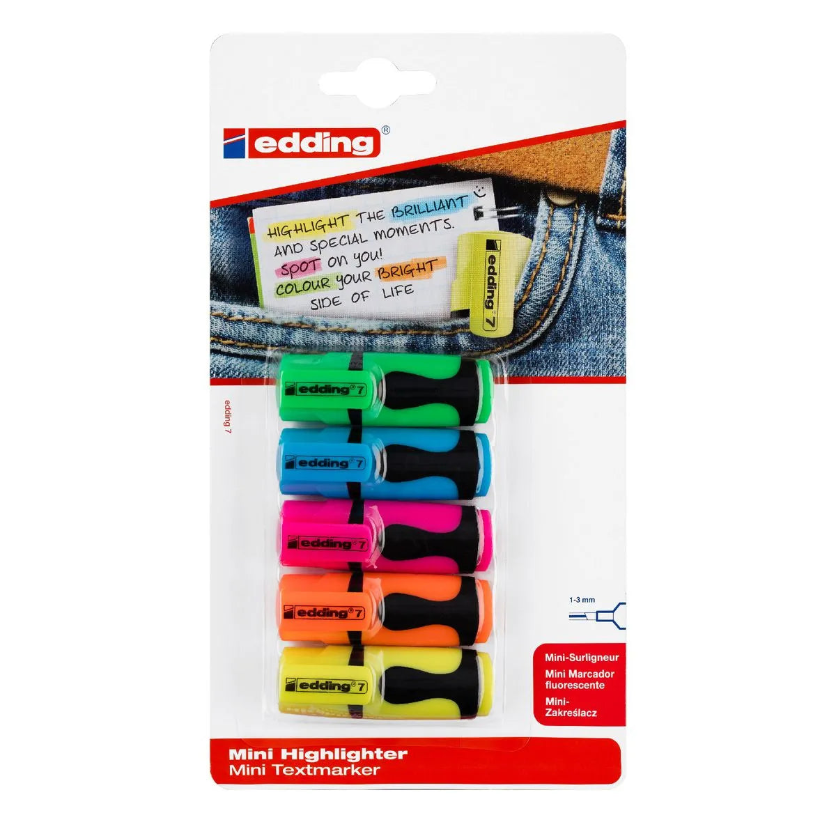 POWER LINE Mini Highlighter Set of 5 Colors