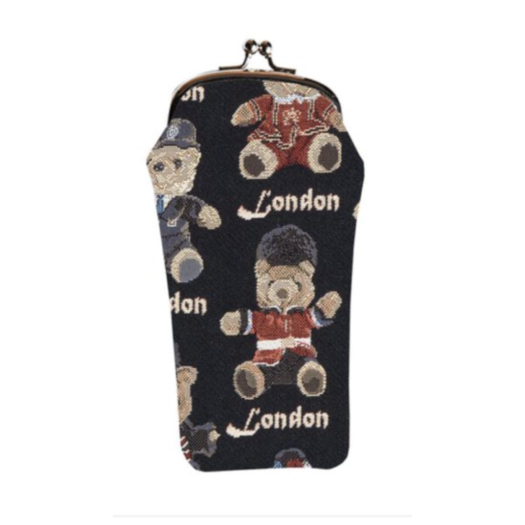 Glass Pouch Bag - London Bear GPCH-LNBE