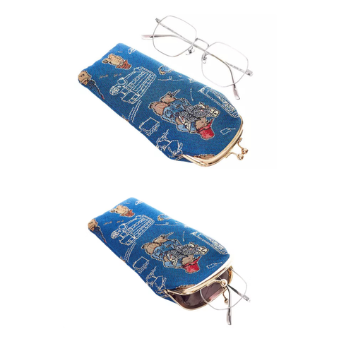 Glass Pouch Bag-Paddington Bear Blue GPCH-PADDBL