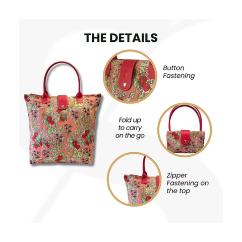 Foldable Bag - Wild Strawberry - FOLD-WLSTRW