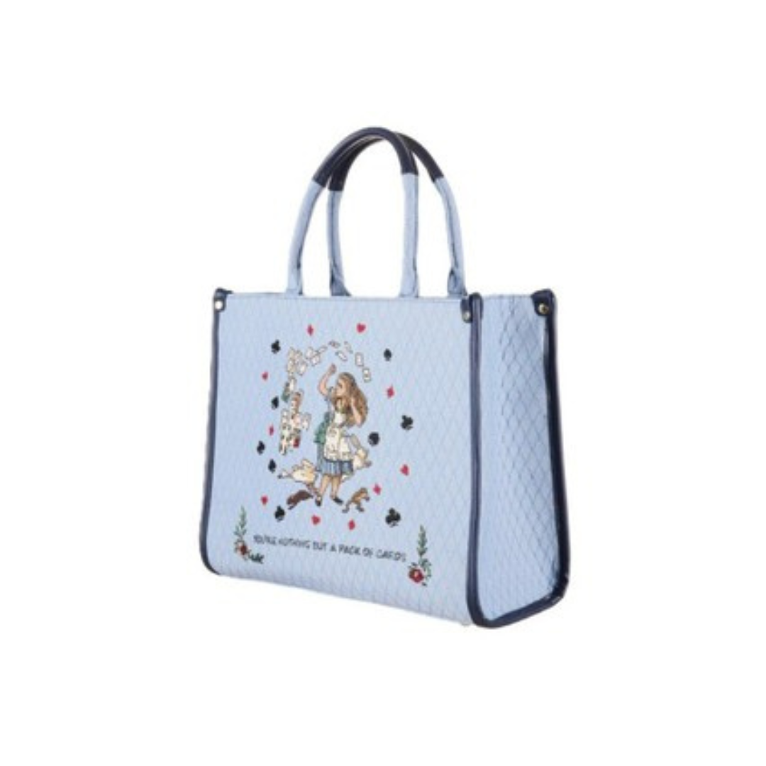 Alice In Wonderland Bag City Shoulder Handbag Work Travel Blue - CITY-AIW-CARD