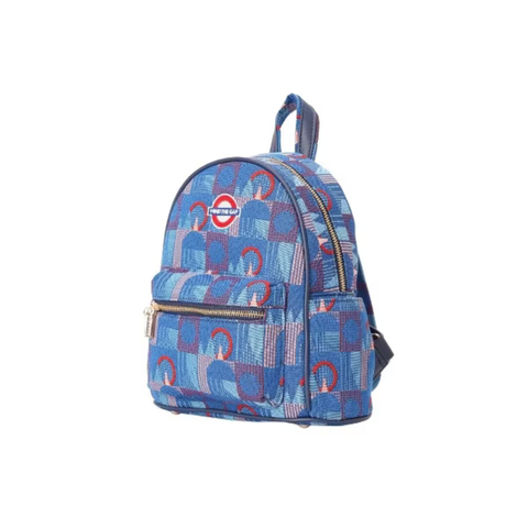 Small Daypack/Rucksack in London underground Piccadily moquettes with “Mind the Gap” emblem - DAPK-TFL-PICCA-GAP
