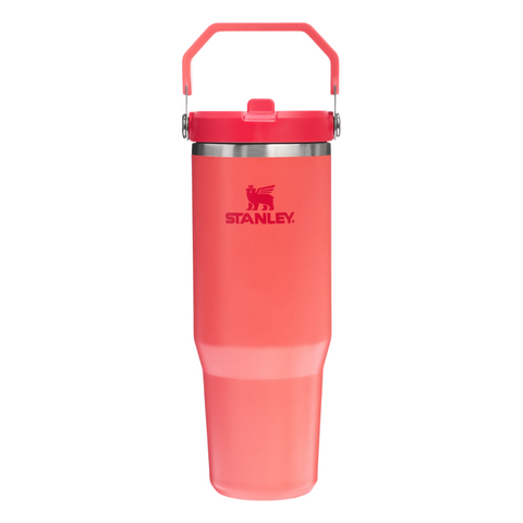 Stanley Ice Flow GO 890ml/30oz Flip Straw Wtr Btl Hot Coral