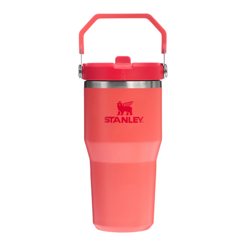 Stanley Ice Flow GO 600ml/20oz Flip Straw Wtr Btl Hot Coral