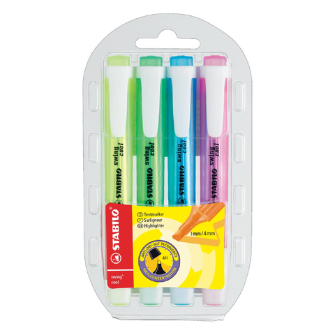 Stabilo Swing Cool Highlighter 4/Pk