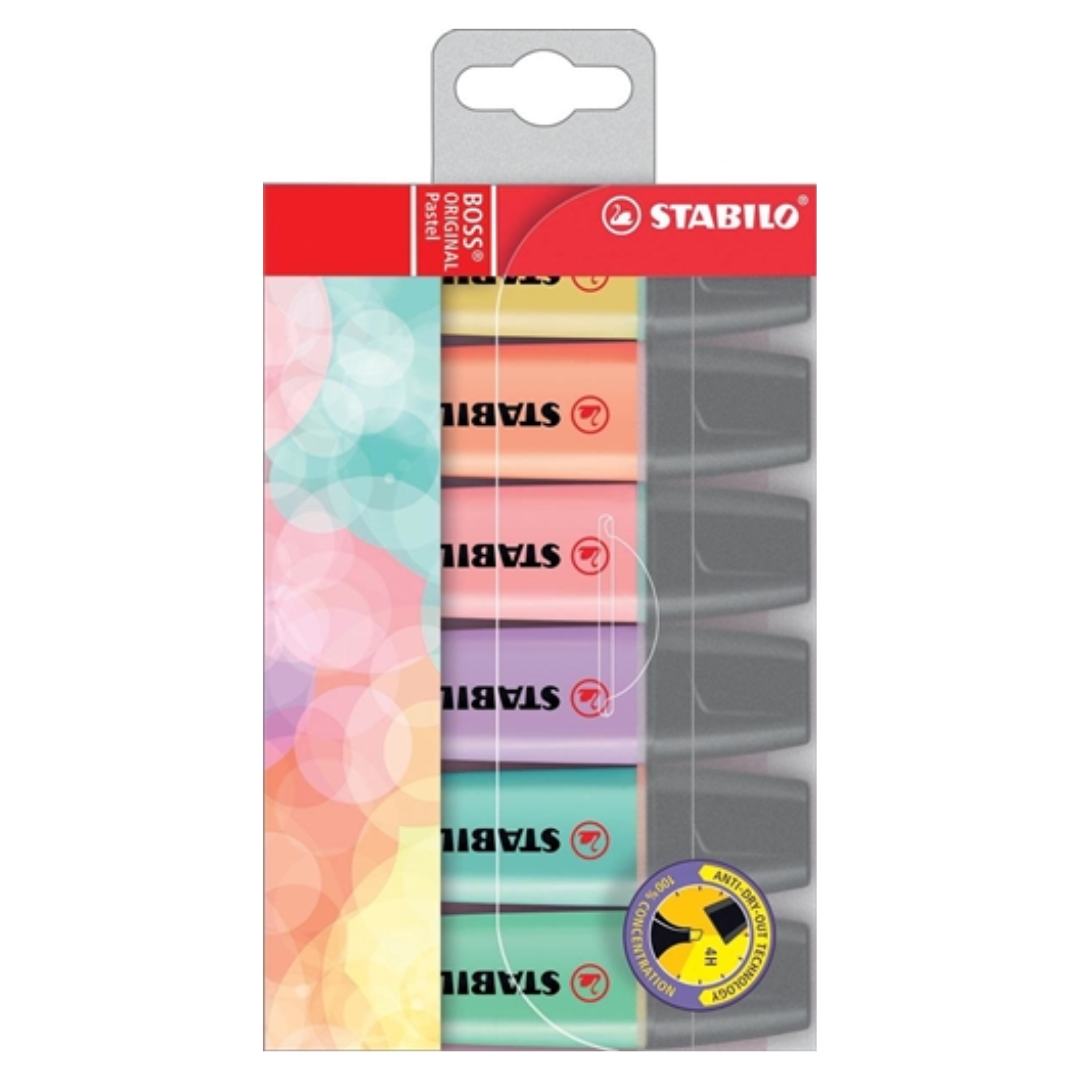 Stabilo Boss Pastel Wallet Of 6 Assorted Colors