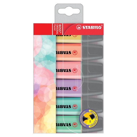 Stabilo Boss Pastel Wallet Of 6 Assorted Colors
