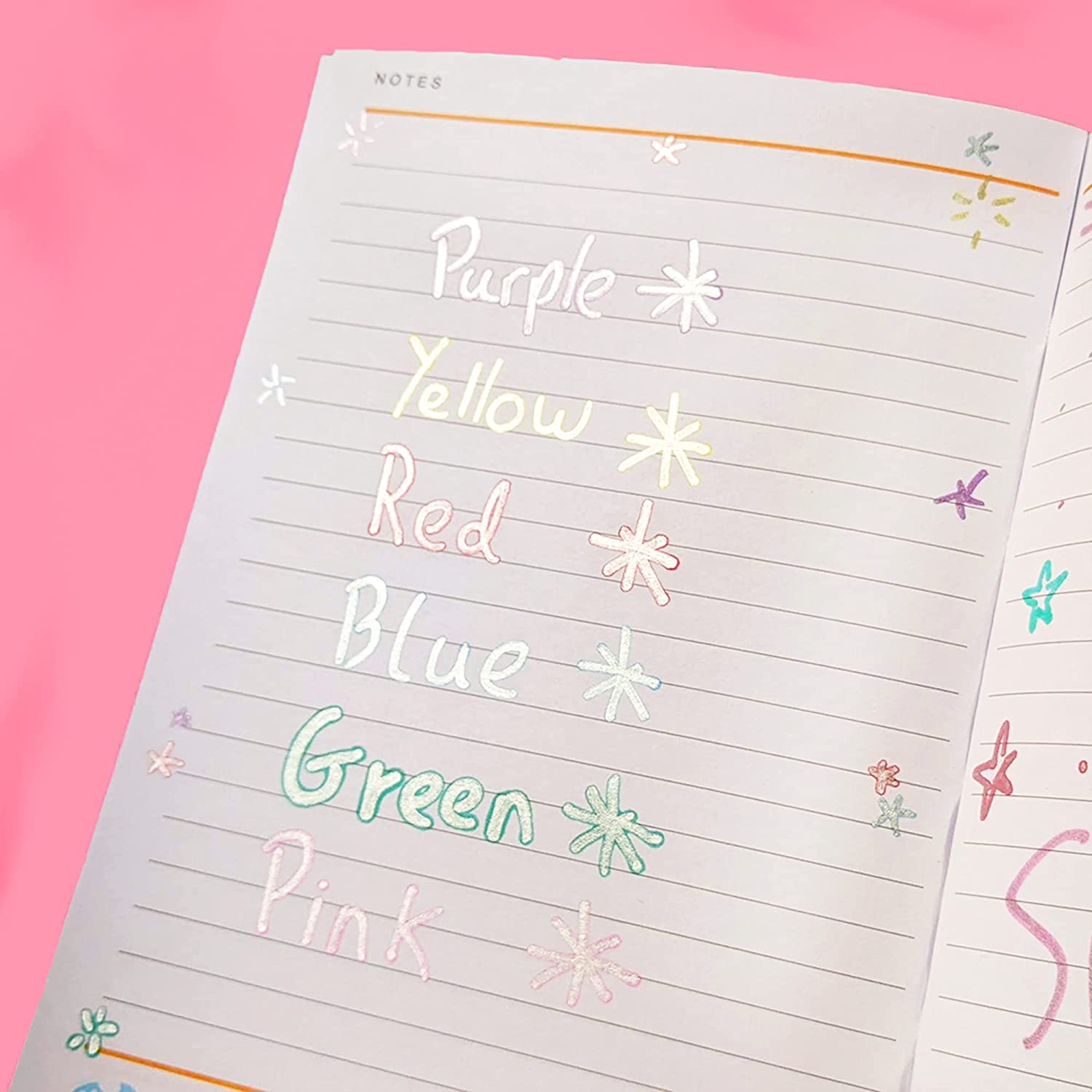 Set Of 6 Glitter Edge Highlighters - The English Bookshop Kuwait