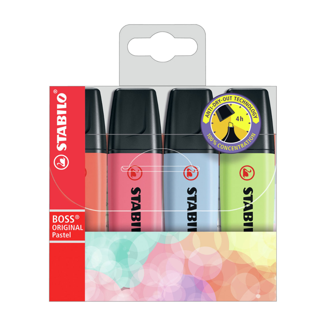 Stabilo Boss Pastel New Set Of 4 3-70/4