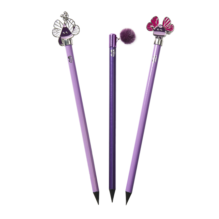 Tinc 3 Topper Pencils - Purple - The English Bookshop
