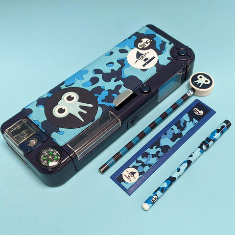 Tonkin Camo Snap Compartment Pencil Case - The English Bookshop Kuwait