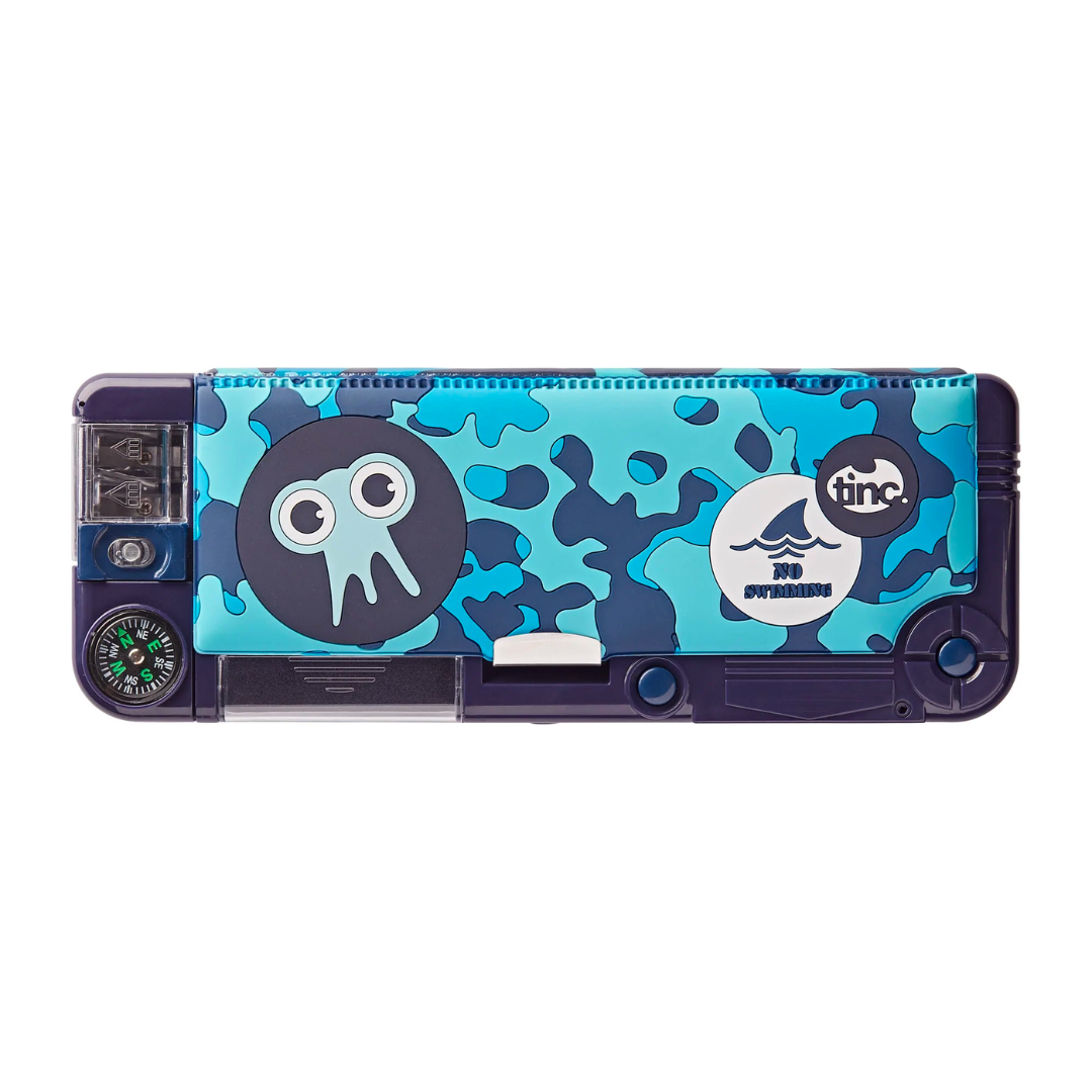 Tonkin Camo Snap Compartment Pencil Case - The English Bookshop Kuwait
