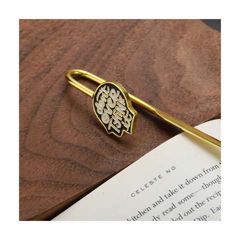 Don’t Over Think Golden Metal Bookmark