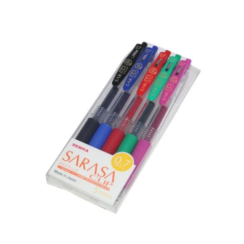 طقم اقلام ساراسا كليب 0.7 5 لون زيبرا   - JJB15-5CAR