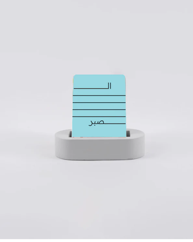 بطاقات قيم مع قاعدة خشب