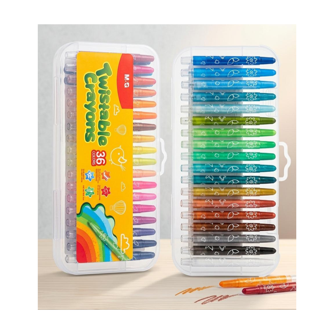 M&G Twistable Crayon 36 colors PP Box Package-AGMX4335-01150105