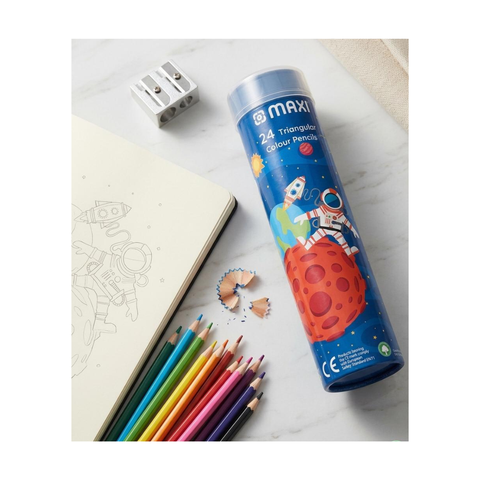 MAXI 24 Color Pencil Round Full MX-CPR24