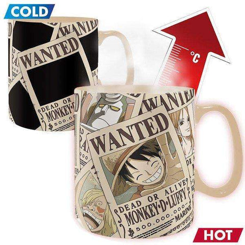 ABY HEAT REVEAL MUG: ONE PIECE- MONKEY. D. LUFFY (WANTED)