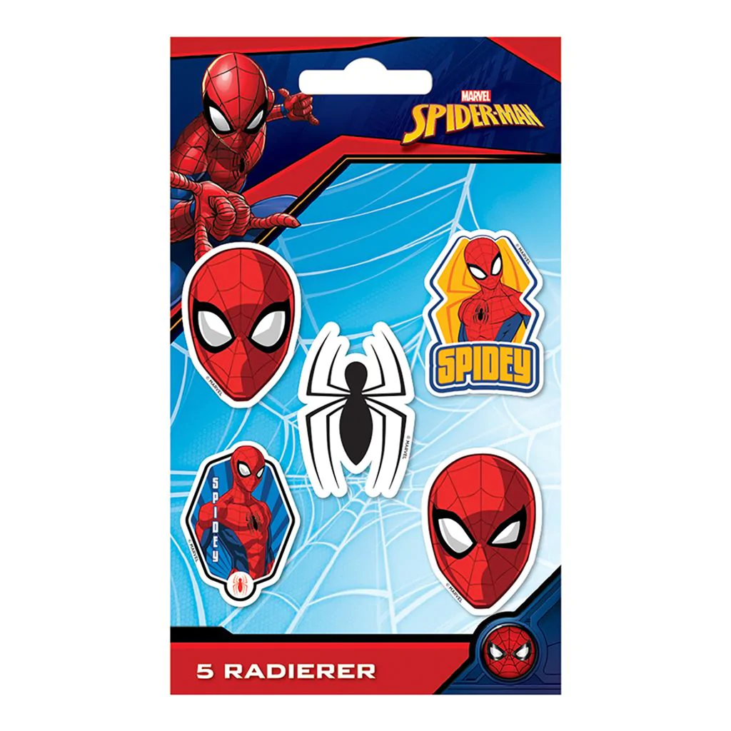 PMD ERASER SET: MARVEL- SPIDERMAN (5 PACK)